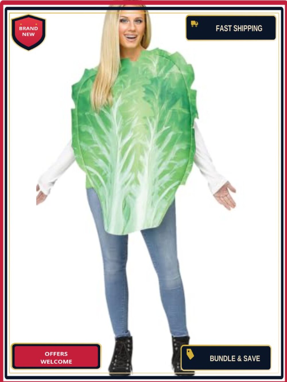 Funny Fruit & Veggie Costume Unisex Tunic Halloween One-Piece